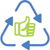 Icon showing positive environment impacts