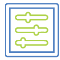 Icon showing panel-level optimization features