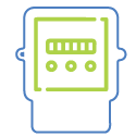 Icon showing net metering compliant system